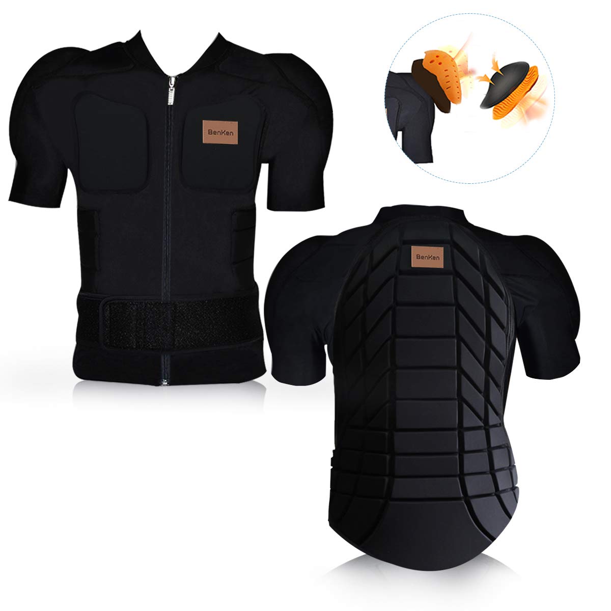BenKen Outdoor Anti-Collision Protective Gear Unisex Full Body Armor  Protector Professional Outdoor Action Sports Protector Spine Back  Protective for