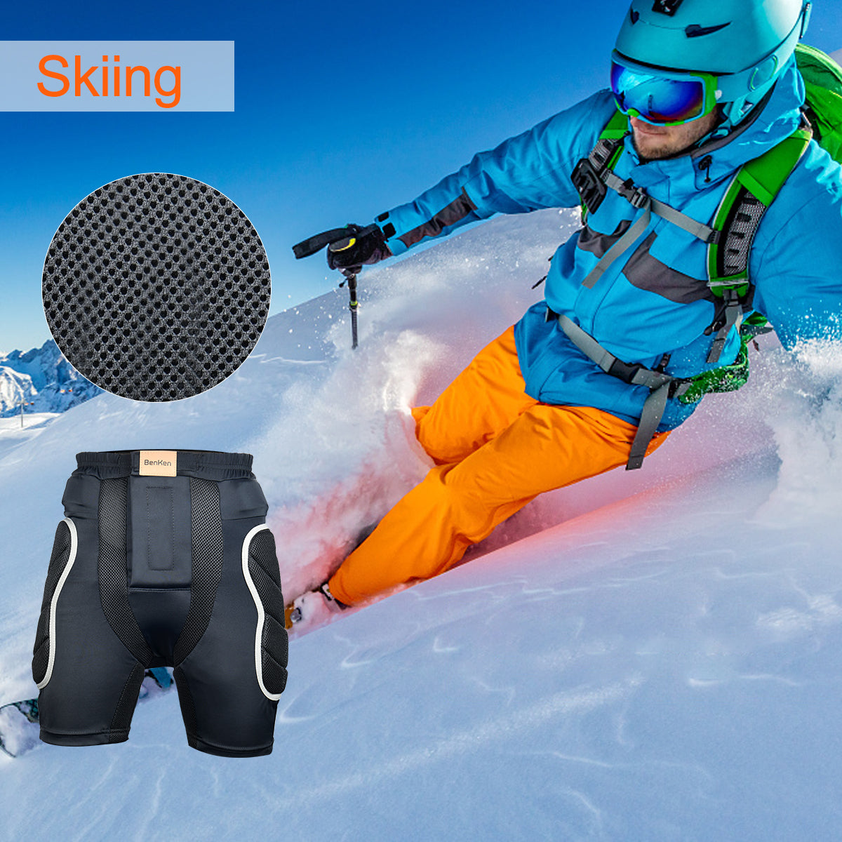 Benken EVA Padded Pants Knee Hip Pads Drop-resistance Protective Equipment  for Snowboarding Outdoor Sports Underwear Shorts - AliExpress